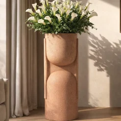 Vaso Rosa Design Futurista, - Fatomi
