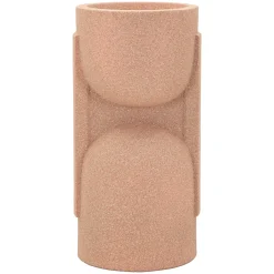 Oggettistica > Dmora Vaso Finitura Geometrica, - Fatone Rosa