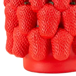 Vaso Rosso Disegni con Fragole Diametro 13.5 cm, - Giano