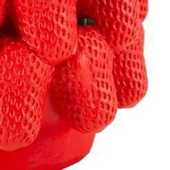 Vaso Rosso Disegni con Fragole Diametro 13.5 cm, - Giano