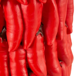 Oggettistica > Dmora Vaso Disegni con Peperoncini Diametro 13 cm, - Elmo Rosso