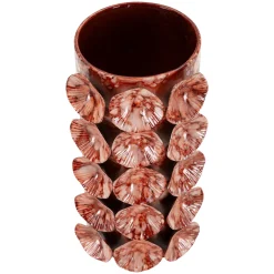 Vaso Rosso Disegno Moderno Diametro 10 cm, - Bariva