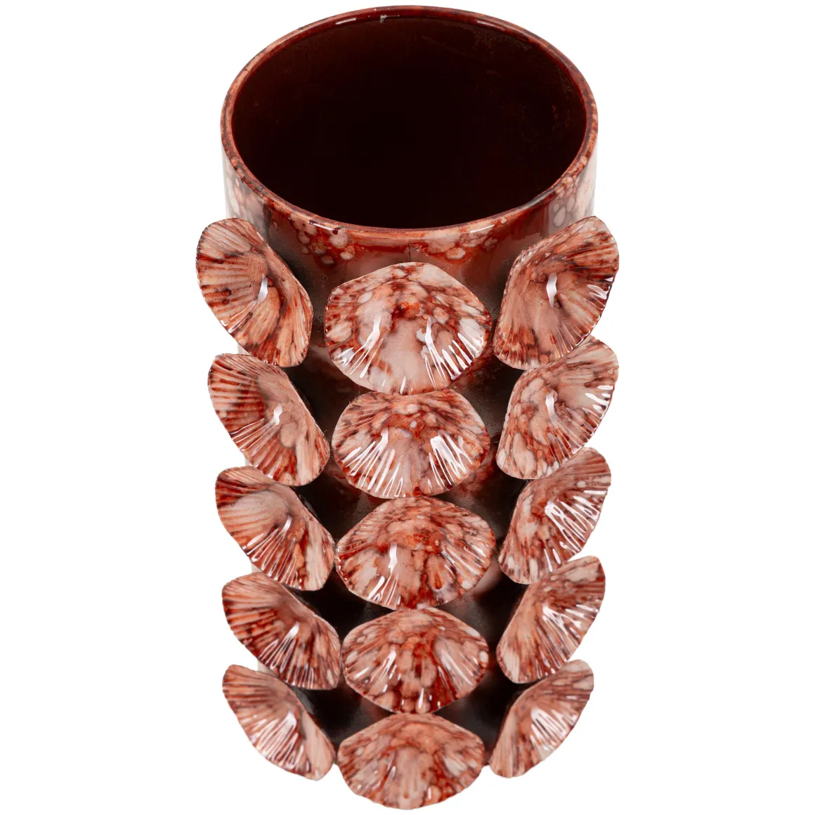 Vaso Rosso Disegno Moderno Diametro 10 cm, - Bariva