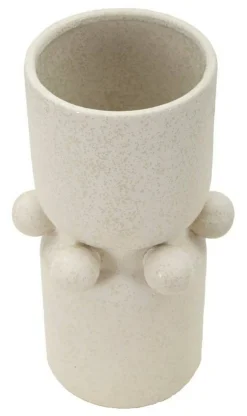 Oggettistica|Vasi > Dmora Vaso Tom, Crema, 16x16 h28 cm Bianco Crema