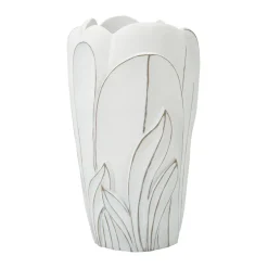 Oggettistica|Vasi > Dmora Vaso Tramigna, 29x29 h48 cm, Bianco