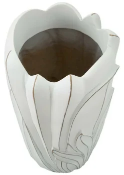 Oggettistica|Vasi > Dmora Vaso Tramigna, 29x29 h48 cm, Bianco