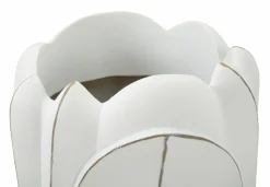 Oggettistica|Vasi > Dmora Vaso Tramigna, 29x29 h48 cm, Bianco