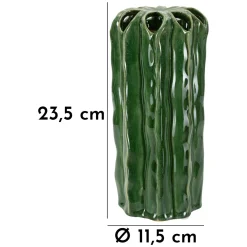 Vaso Verde Disegno con Cactus, - Basi