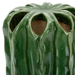 Vaso Verde Disegno con Cactus, - Basi