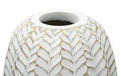 Vaso Whitechapel, Bianco e Oro, 19x19 h46 cm
