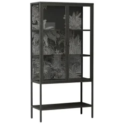 Vetrina 2 ante 80x35x160h cm ardesia - Busseto