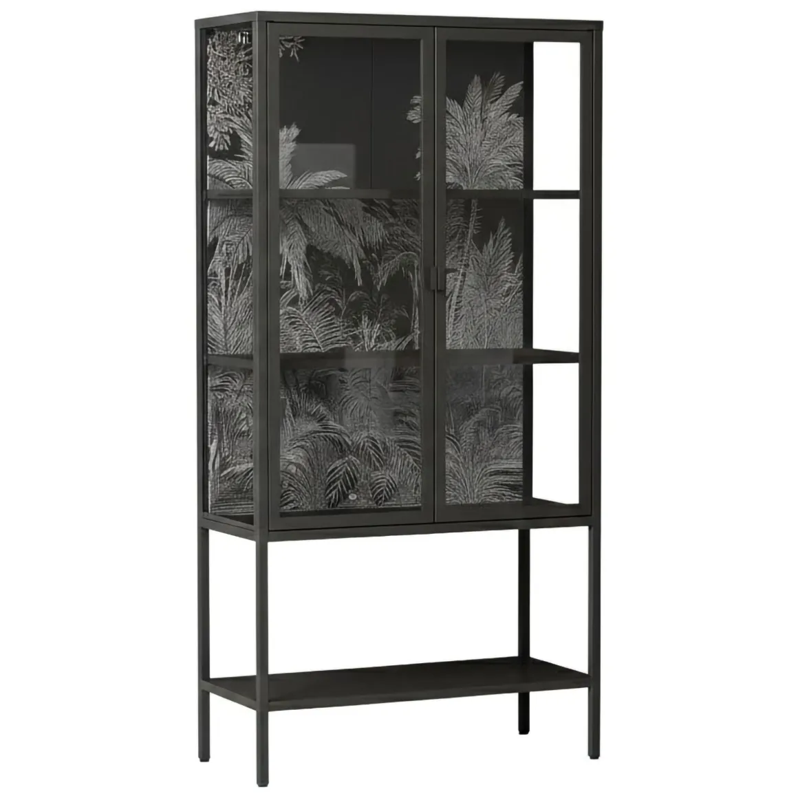 Vetrina 2 ante 80x35x160h cm ardesia - Busseto
