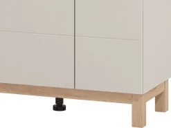 Vetrine > Dmora Vetrina Beige Marrone Rovere Nodi 4 Ripiani Apertura Battente 58x40x193h cm, 2 Ante - Sparso Marrone, Beige Rovere Nodi