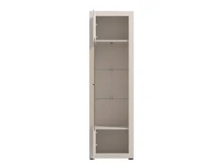Vetrina Beige Nero 4 Ripiani Un'anta 58x35x194h cm, 5 Vani - Palena