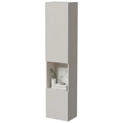Vetrina Beige 4 Ripiani 5 Vani 39.9x29.8x180h cm, 2 Ante - Botte