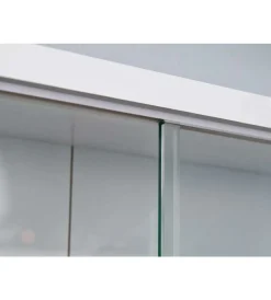 Vetrina Bianco 4 Ripiani 2 Ante 60x80x10h cm, 5 Vani - Oulx