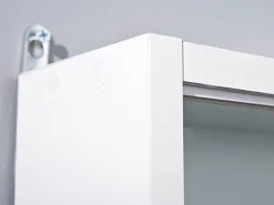 Vetrina Bianco 4 Ripiani 2 Ante 60x80x10h cm, 5 Vani - Oulx