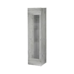 Vetrina finitura rustica 45x34x162h cm cemento - Adatka