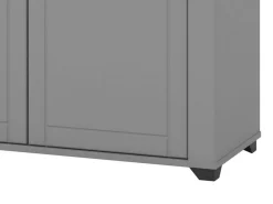Vetrina Grigio Marrone 6 Ripiani 4 Ante 103.5x41x143h cm, 8 Vani - Sarconi