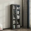 Vetrine > Dmora Vetrina in metallo 2 ante 70x35x180h cm ardesia - Izano Grigio Ardesia
