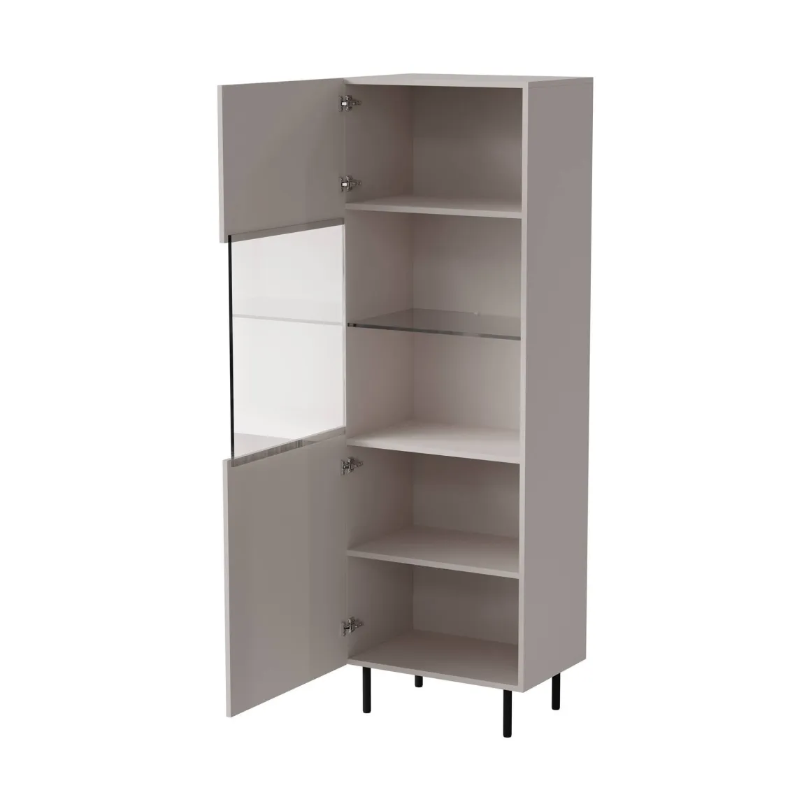 Vetrina Luzzana, 60x42 h183 cm, Beige