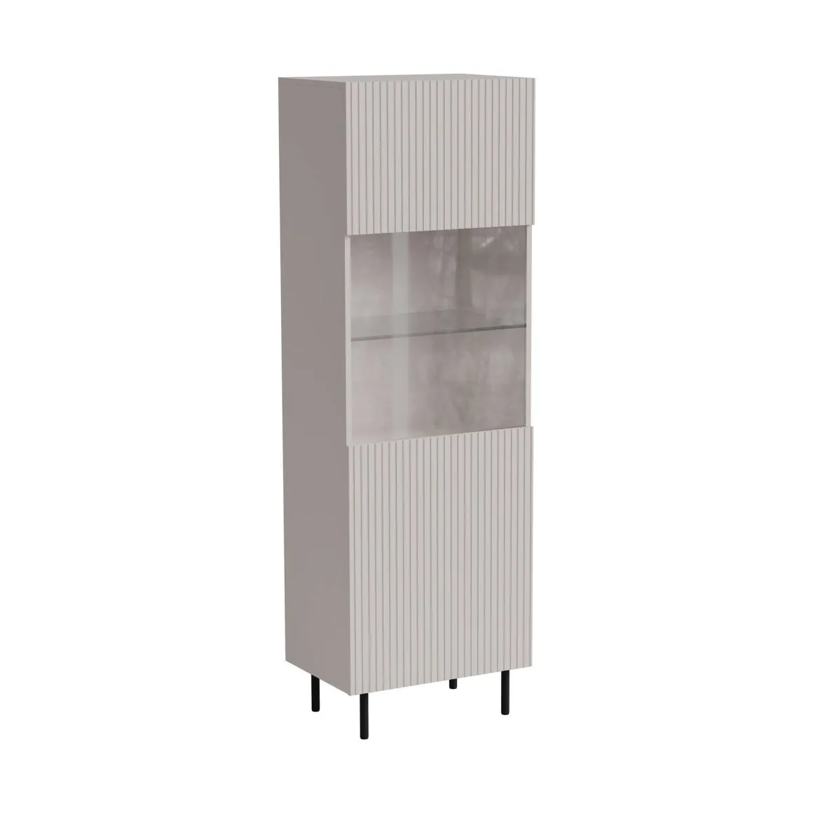 Vetrina Luzzana, 60x42 h183 cm, Beige