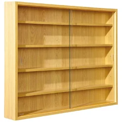 Vetrine > Dmora Vetrina Marrone 4 Ripiani 2 Ante 80x10x60h cm, 5 Vani - Samolaco Marrone Rovere
