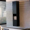 Vetrine > Dmora Vetrina 4 Ripiani Apertura Push Pull 39.9x29.8x180h cm, Un'anta - Longano Nero Antracite
