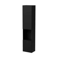 Vetrina Nero Antracite 4 Ripiani Apertura Push Pull 39.9x29.8x180h cm, 2 Ante - Botte