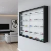 Vetrine > Dmora Vetrina 4 Ripiani 2 Ante 10x80x60h cm, 5 Vani - Cumiana Nero