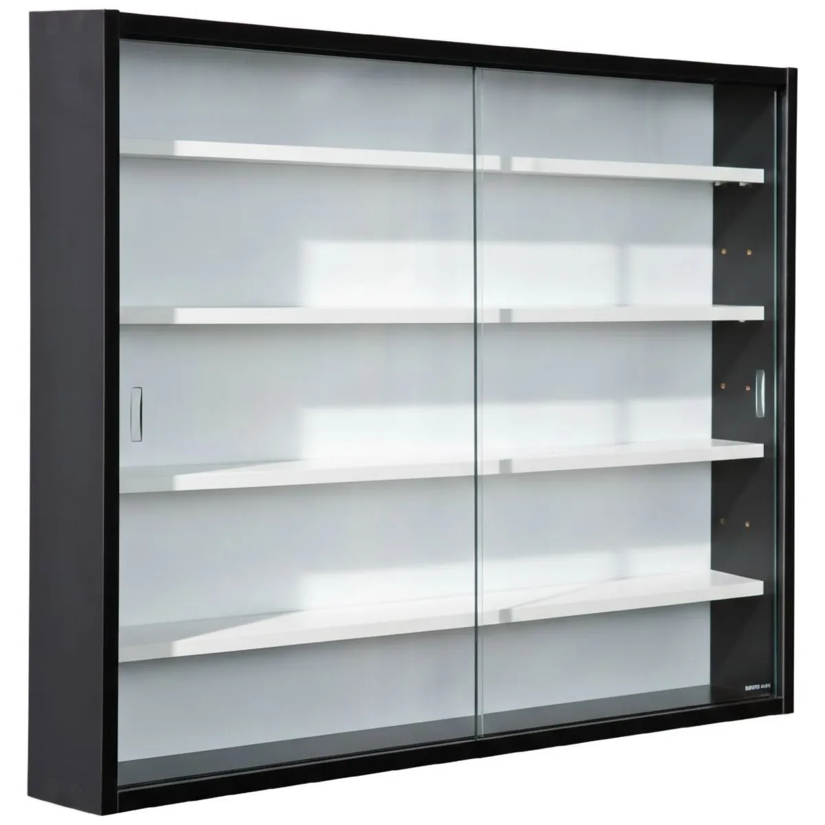 Vetrine > Dmora Vetrina 4 Ripiani 2 Ante 10x80x60h cm, 5 Vani - Cumiana Nero