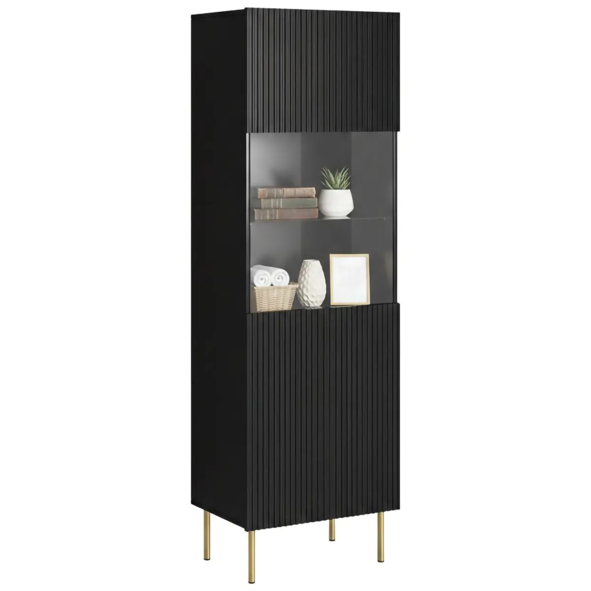 Vetrine > Dmora Vetrina Raccuja, 60x42 h183 cm, Nero
