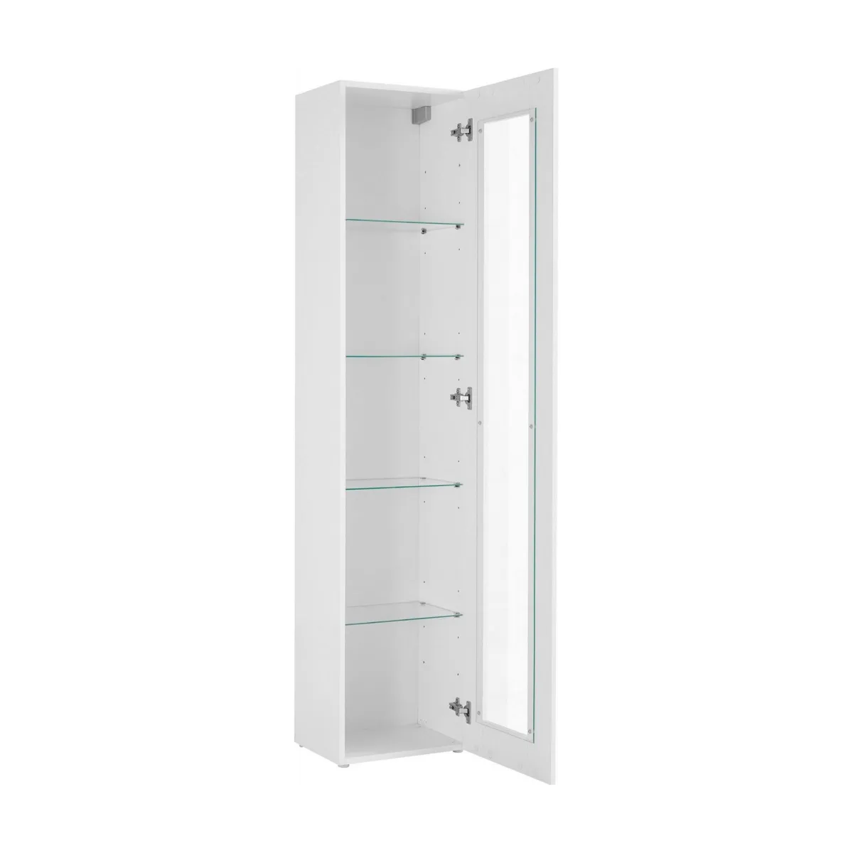 Vetrine|Cucina > Dmora Vetrina stretta 40x30x180h cm bianca lucida - Aristotele Bianco Lucido