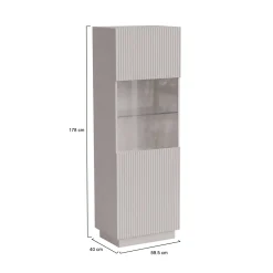 Vetrina Vado, 60x40 h178 cm, Beige