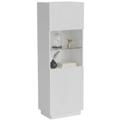 Vetrine > Dmora Vetrina Vado, 60x40 h178 cm, Bianco