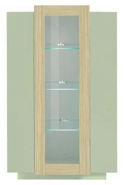 Vetrine > Dmora Vetrina 7 Ripiani 10 Vani 80x38x120.5h cm, 3 Ante - Severino Verde