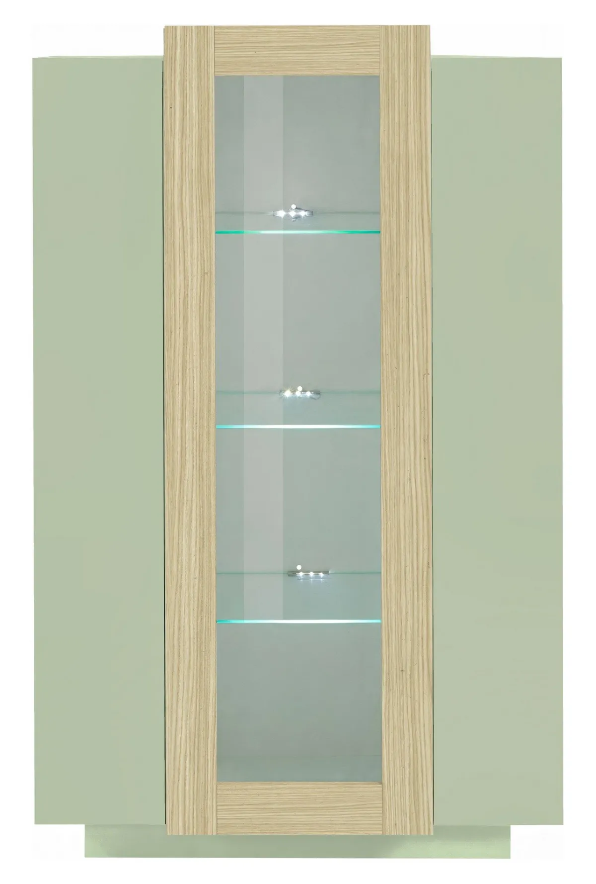 Vetrine > Dmora Vetrina 7 Ripiani 10 Vani 80x38x120.5h cm, 3 Ante - Severino Verde